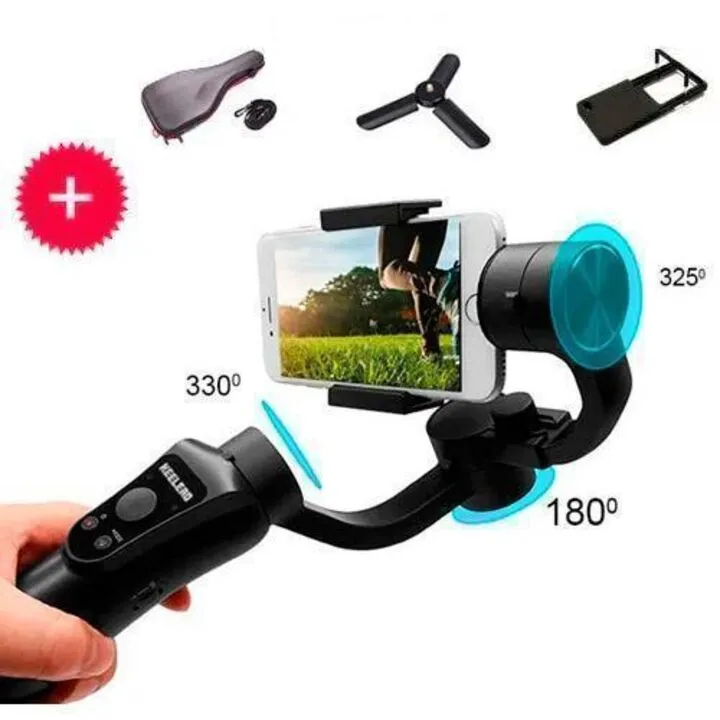 Стабілізатор для телефону, екшн-камери KEELEAD S5 Gimbal + кріплення GoPro