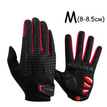 Рукавички велосипедні закриті гелієві М, 8-8.5см, RockBros S169-1