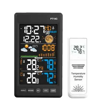 Метеостанція з барометром виносним датчиком РК 5.6" PT19C, кольоровий екран