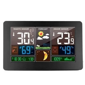 Метеостанція з барометром РК, бездротовий виносний датчик, FJ3378, USB