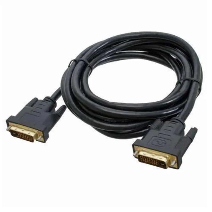 Кабель DVI-D - DVI-D (24 + 1) 3м позолочений в оплетке