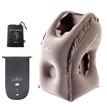 Подушка обіймальна надувна літакова для подорожей з гермомішком