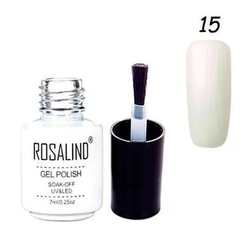 Гель-лак для нігтів манікюру 7мл Rosalind, шеллак, 15 перламутровий
