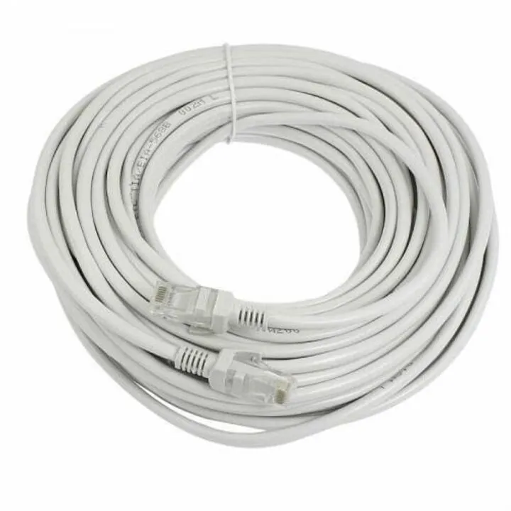 Патч-корд RJ45 17м, мережний кабель UTP CAT5e 8P8C, LAN, білий