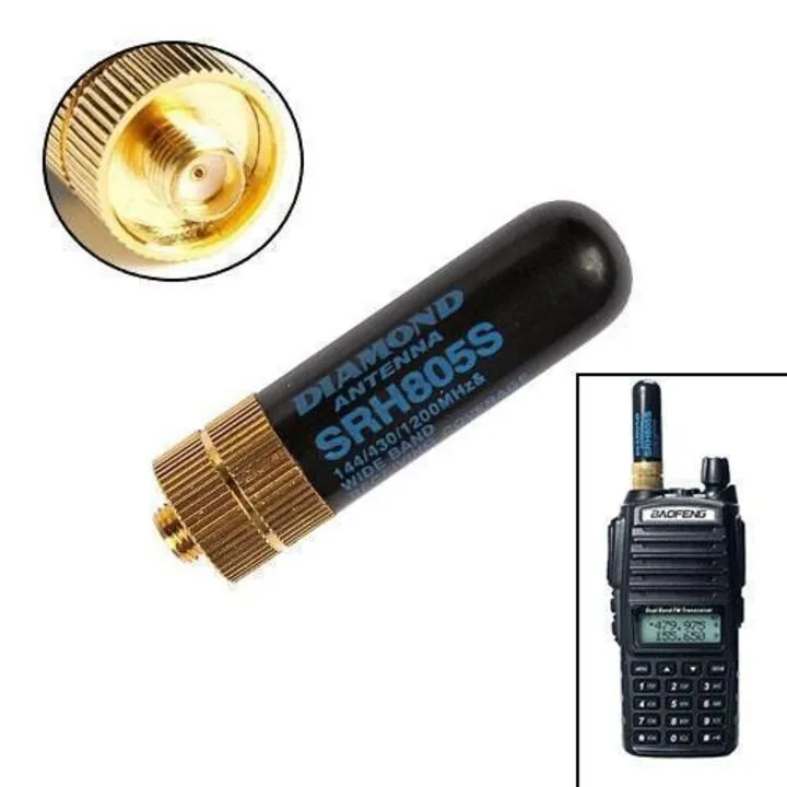 Антена трипапазонна 144 430 1200 МГц, для радіостанцій BaoFeng та Kenwood SRH805S, SMA