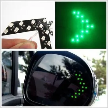 Вказівники повороту LED для авто на бічне дзеркало, пара, зелені