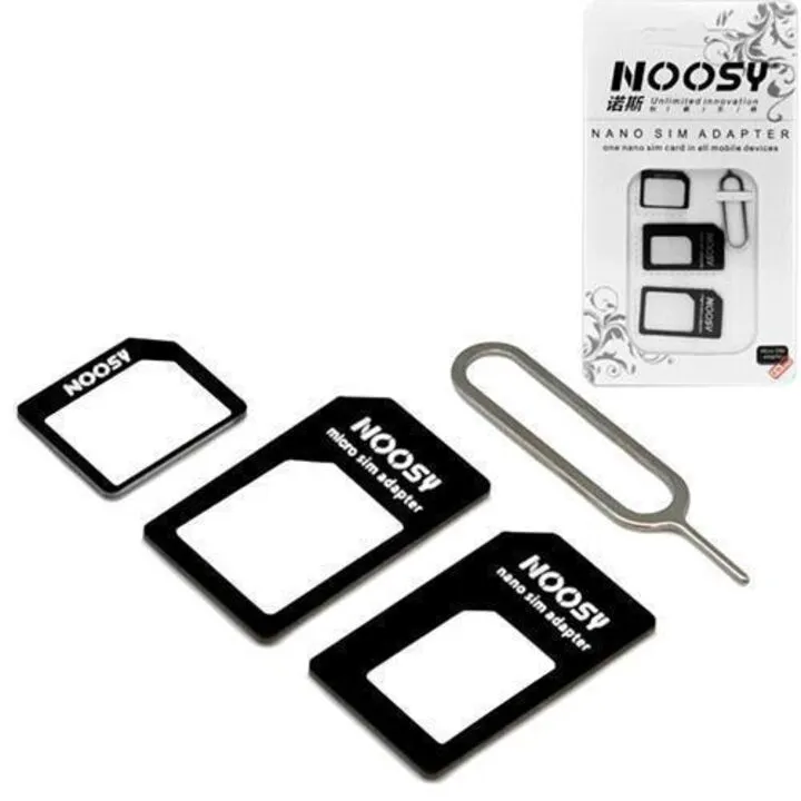 Nano, Micro Sim адаптер 3в1, перехідник iPhone 4 5+ скріпка