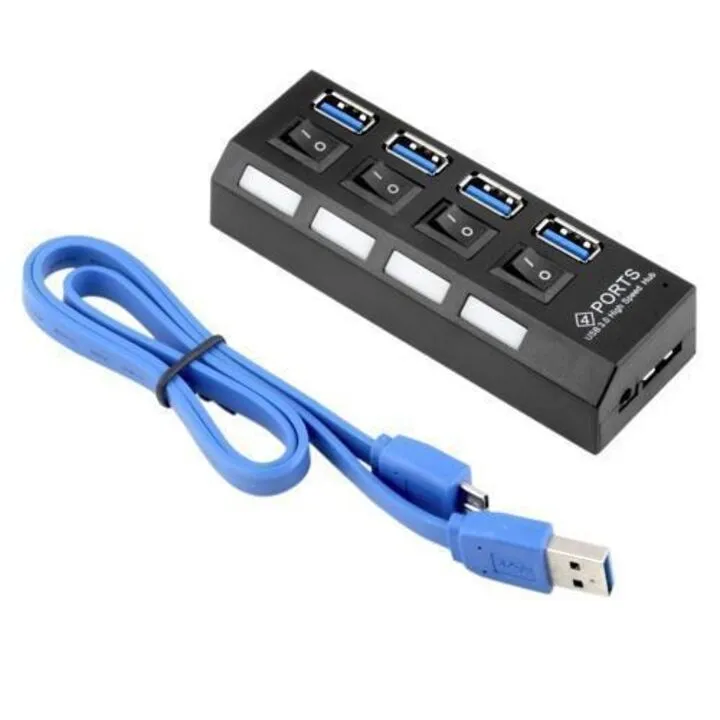 4-портовий USB 3.0 хаб з вимикачами, до 5 Гбіт / с
