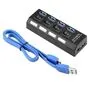4-портовий USB 3.0 хаб з вимикачами, до 5 Гбіт / с