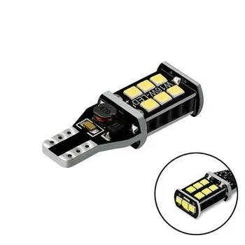 2x LED T15 W16W лампа в автомобіль, 12+3 SMD 2835, з обманкою Canbus, білий