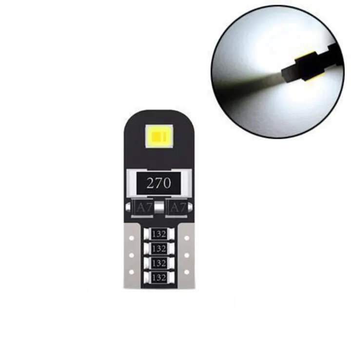 Лампа в автомобіль T10 / W5W LED, 2 SMD 2835, з обманкою Canbus, білий