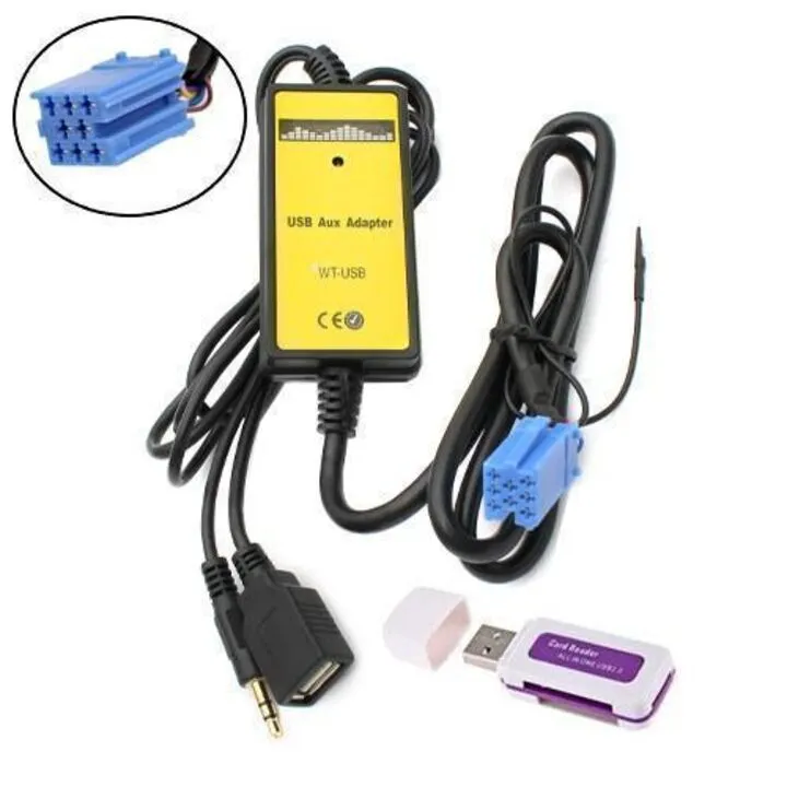 USB AUX MP3 адаптер для магнітоли 8пін VW Skoda Seat Apps2Car WT-USB01