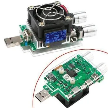 USB тестер JUWEI 4-25В з регульованим навантаженням 35Вт QC2.0 QC3.0