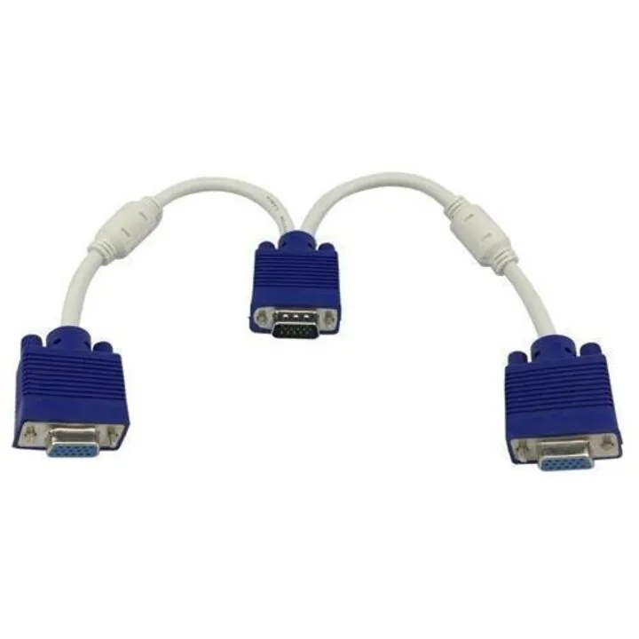Комутатор VGA - 2 VGA, 3 + 6, розгалужувач, спліттер, з ферритами