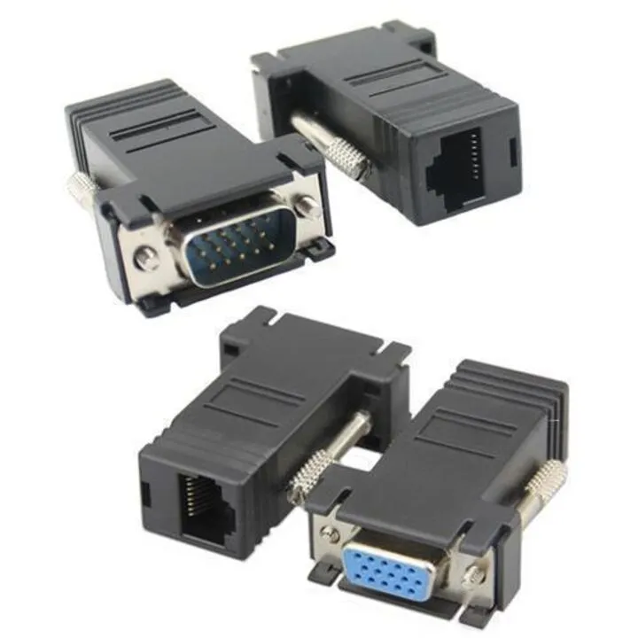 Подовжувач VGA по RJ45 кручений пасивний, тато-мама, UTP, до 30м