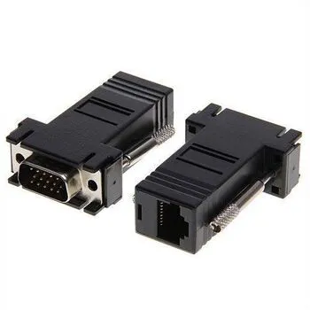 Подовжувач VGA по RJ45 кручений пасивний, тато-тато, UTP, до 30м