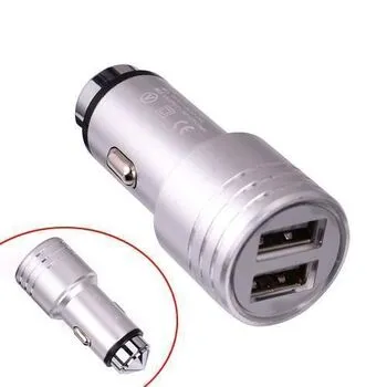 Автомобільний зарядний пристрій 2x USB 2.4А метал у прикурювач