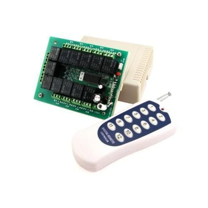 12-канальний бездротове реле 12В, пульт, Arduino