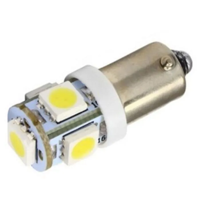 Лампа в автомобіль LED BA9S T4W, 4 + 1 SMD 5050, білий 2 штуки