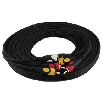Кабель AV 3 RCA - 3 RCA 5м тюльпани