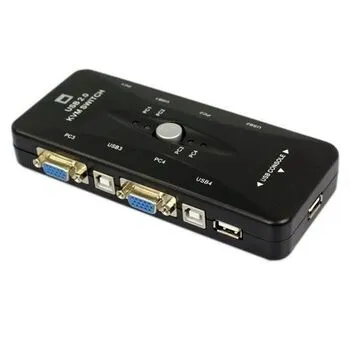 KVM свіч перемикач, 4 порти, VGA USB